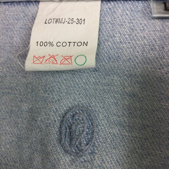 Christine Alexander Rhinestone Embellished Light Wash Denim Vest Light Blue L - Picture 7 of 12